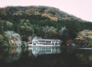 A lakefront home